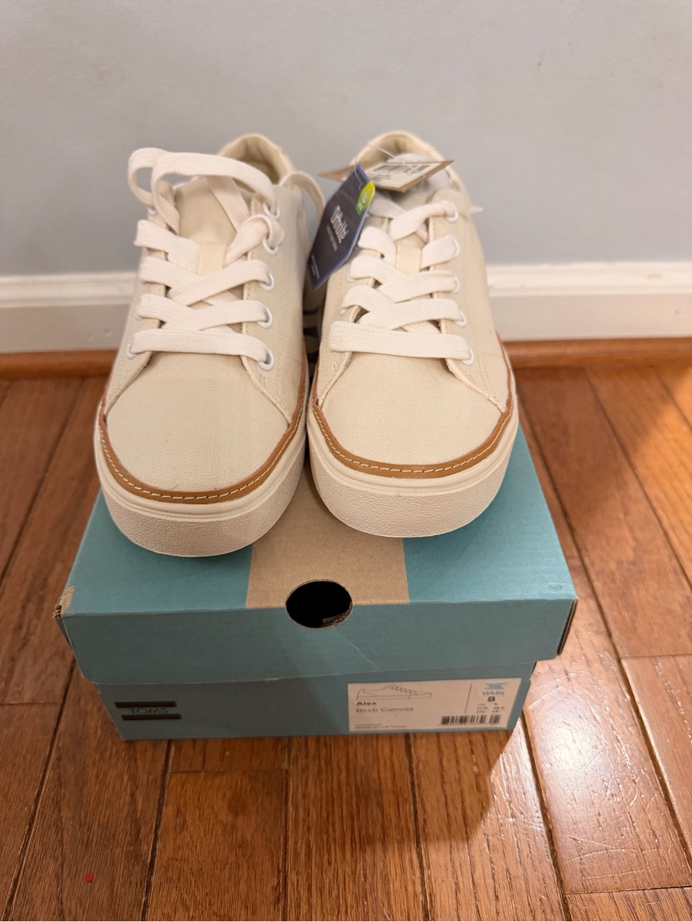 Toms Cream Canvas Sneakers with Tan Accent